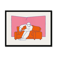 Prodigi Fine art 24"x18" / Black Frame Couchsurfing Framed Print