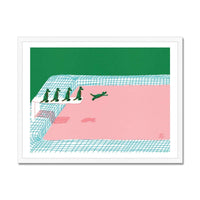 Prodigi Fine art 24"x18" / White Frame Lorenzo Gritti | The Baby Alligators' Backyard Pool