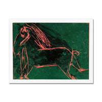 Prodigi Fine art 24"x18" / White Frame Uduehi Imienwanrin | Pink Horse In Shadow Framed Print